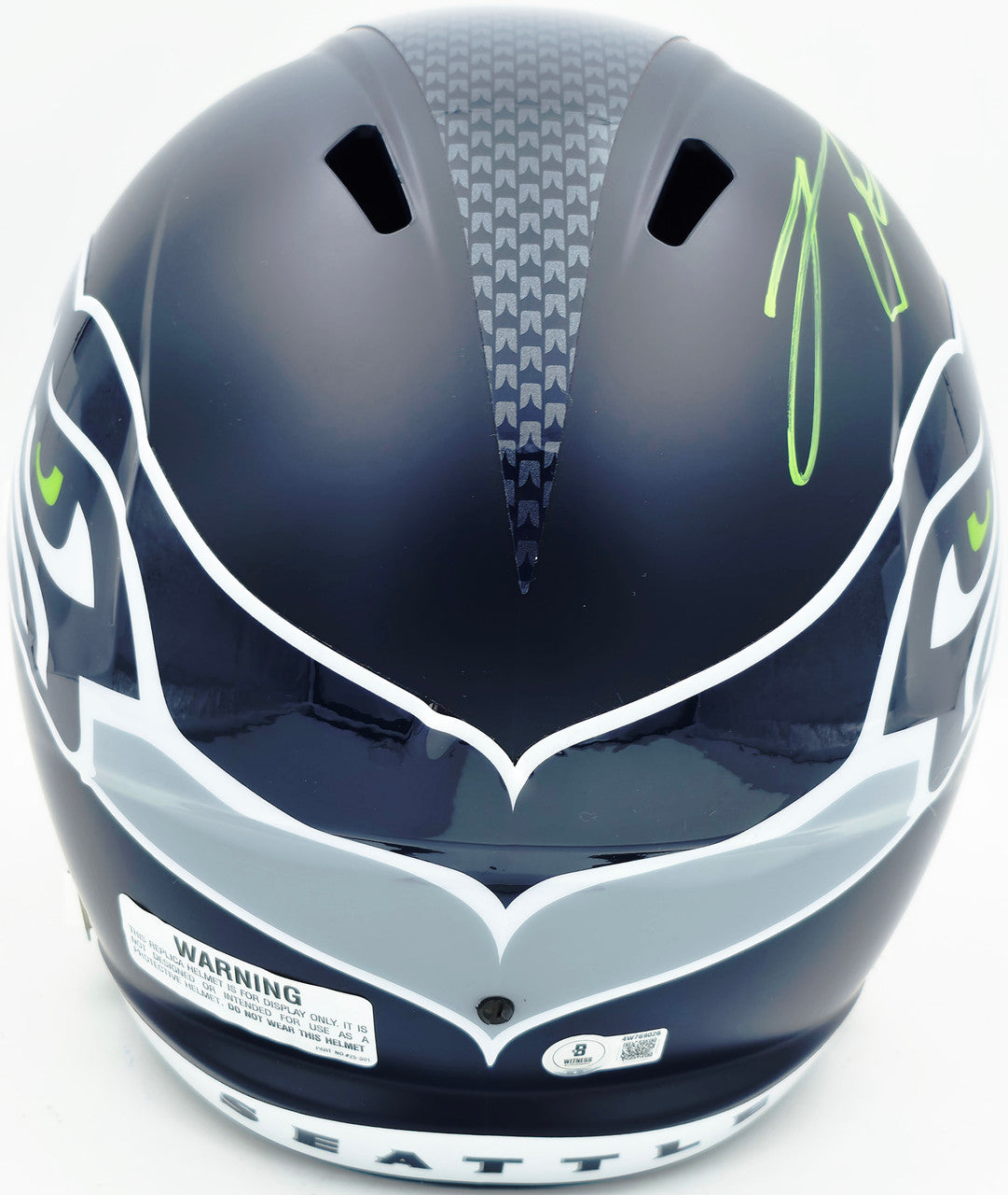 Leonard Williams Autographed Seattle Seahawks Blue Full Size Speed Replica Helmet Beckett BAS Witness Stock #262966