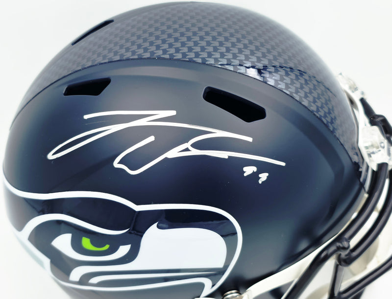 Leonard Williams Autographed Seattle Seahawks Blue Full Size Speed Replica Helmet Beckett BAS Witness Stock #262967