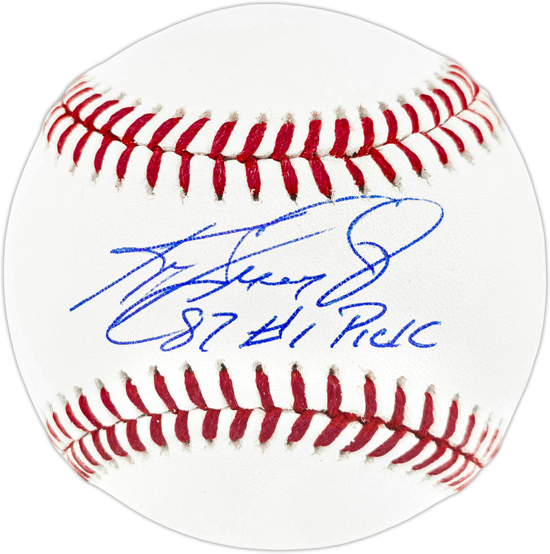 Ken Griffey Jr. Autographed Official MLB Baseball Seattle Mariners "87 #1 Pick" Beckett BAS Witness Stock #262968