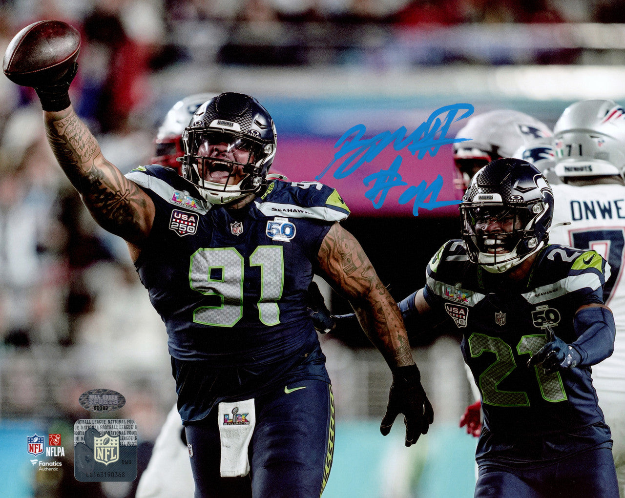 Byron Murphy II Autographed 8x10 Photo Seattle Seahawks MCS Holo Stock #262553