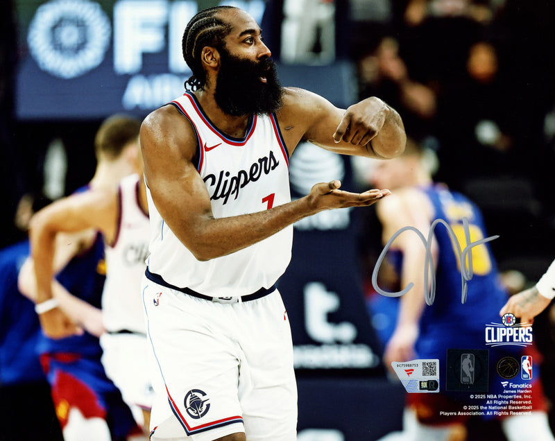James Harden Autographed 8x10 Photo Los Angeles Clippers Fanatics Holo Stock #262995