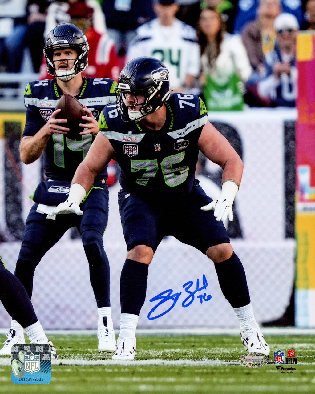 Grey Zabel Autographed 8x10 Photo Seattle Seahawks MCS Holo Stock #265407