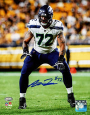 Abraham Abe Lucas Autographed 8x10 Photo Seattle Seahawks MCS Holo Stock #265409