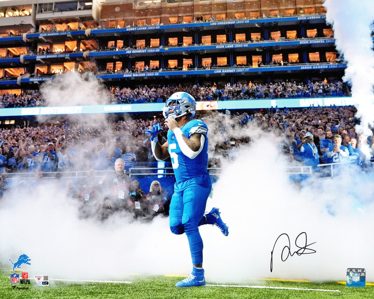 David Montgomery Autographed 16x20 Photo Detroit Lions Fanatics Holo Stock #262986
