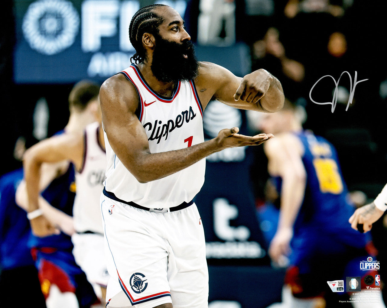 James Harden Autographed 16x20 Photo Los Angeles Clippers Fanatics Holo Stock #262993