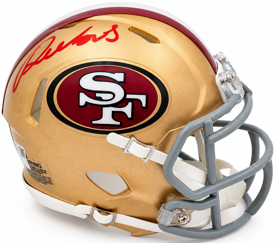Deebo Samuel Autographed San Francisco 49ers Gold Speed Mini Helmet Fanatics Holo Stock #263019