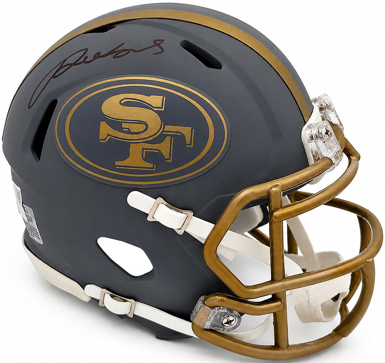 Deebo Samuel Autographed San Francisco 49ers Slate Gray Speed Mini Helmet Fanatics Holo Stock #263020