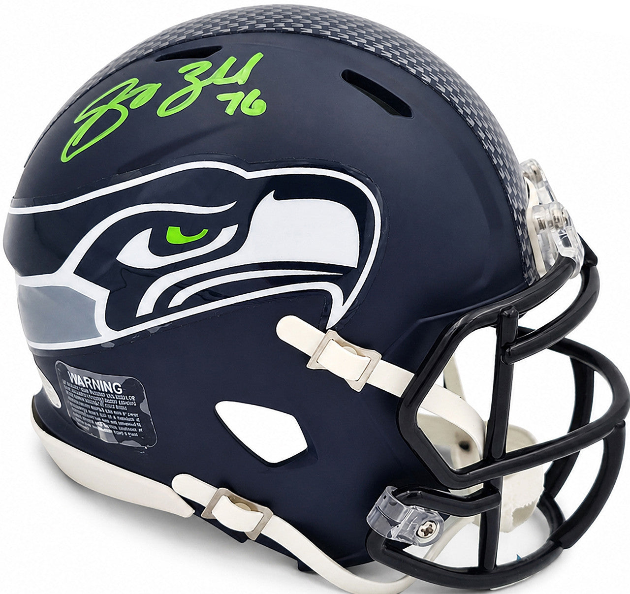Grey Zabel Autographed Seattle Seahawks Blue Speed Mini Helmet MCS Holo Stock #263028