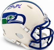 Grey Zabel Autographed Seattle Seahawks Cream Retro Speed Mini Helmet MCS Holo Stock #263032