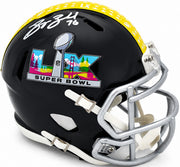 Grey Zabel Autographed Seattle Seahawks Black Super Bowl LX Logo Speed Mini Helmet MCS Holo Stock #263033