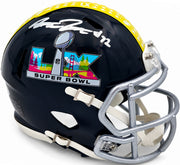 Abraham Abe Lucas Autographed Seattle Seahawks Black Super Bowl LX Logo Speed Mini Helmet MCS Holo Stock #263037