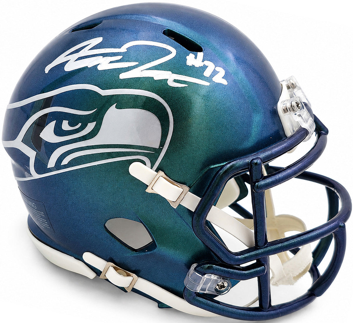 Abraham Abe Lucas Autographed Seattle Seahawks Rivalries Speed Mini Helmet MCS Holo Stock #263038