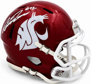 Abraham Abe Lucas Autographed Washington State Cougars Crimson Speed Mini Helmet MCS Holo Stock #263040