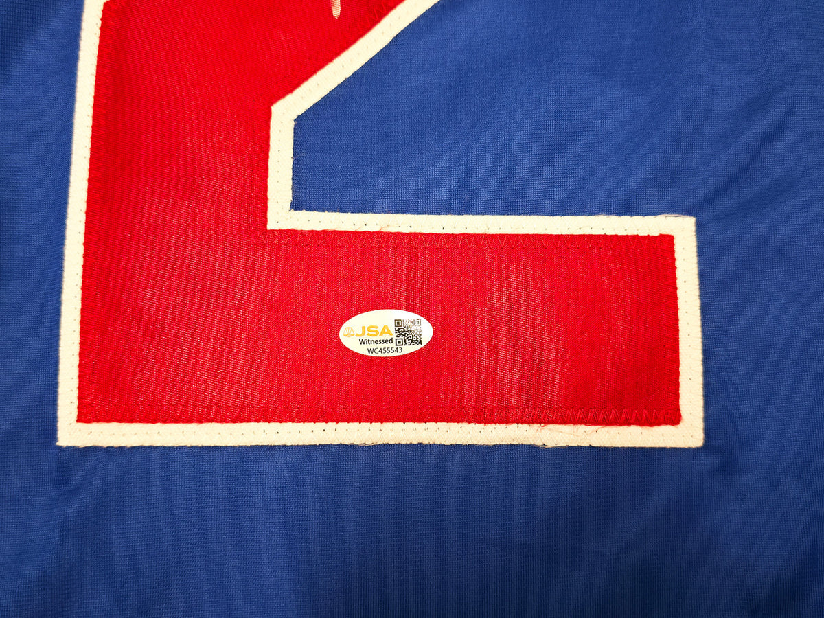 1980 Team USA Mike Eruzione Autographed Blue Jersey JSA Witness Stock #262979