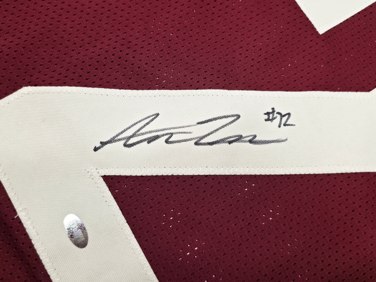 Washington State Cougars Abraham Abe Lucas Autographed Crimson Jersey MCS Holo Stock #263327