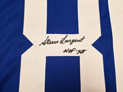 Seattle Seahawks Steve Largent Autographed Blue Throwback Jersey "HOF 95" Beckett BAS Witness Stock #263342