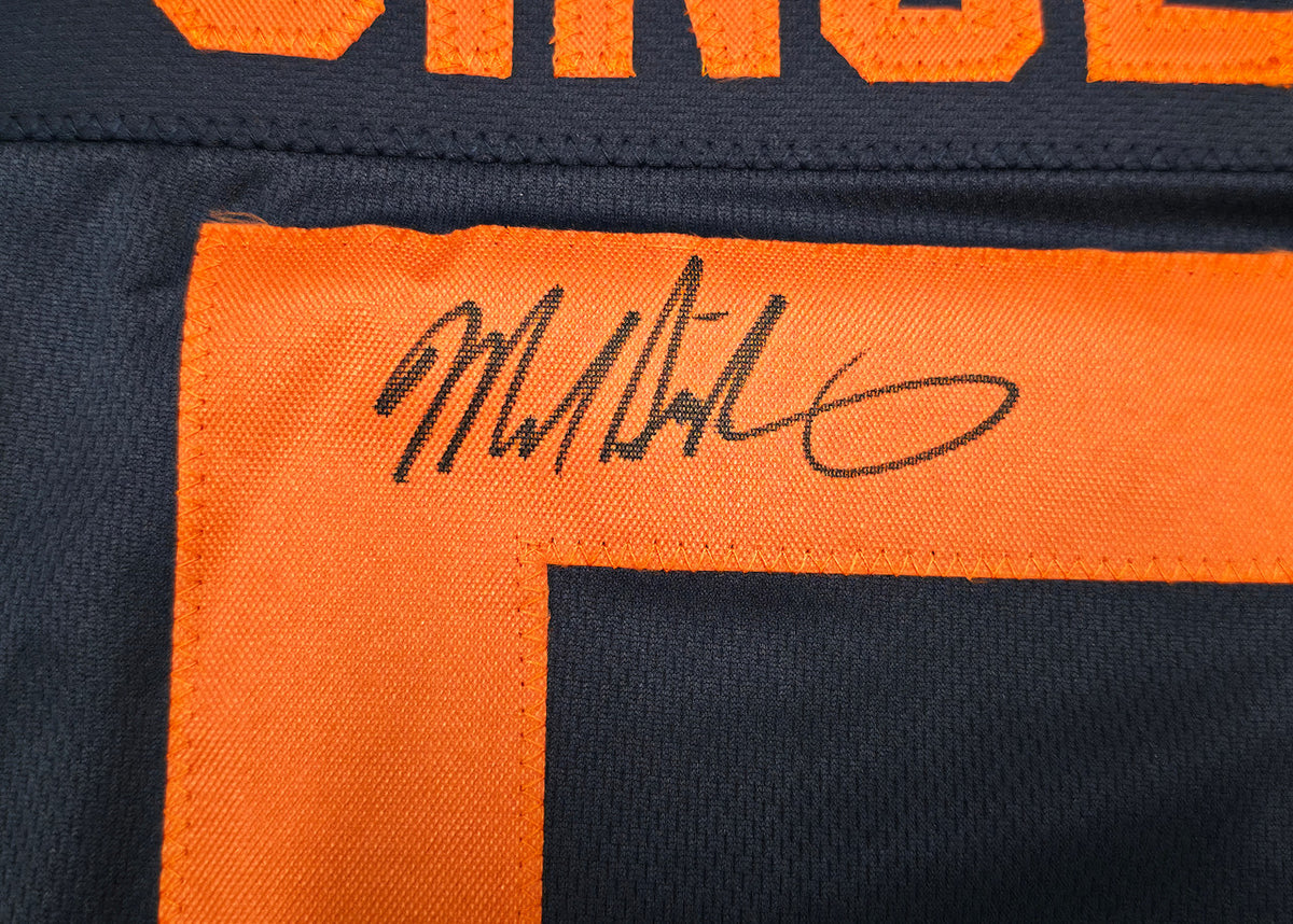 Chicago Bears Mike Singletary Autographed Blue Jersey Beckett BAS Witness Stock #263333