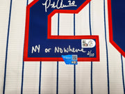 New York Mets Pete Alonso Autographed White Nike Jersey Size XL "NY Or Nowhere" #/10 Fanatics & MLB Holo Stock #263025