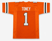 Miami Hurricanes Malachi Toney Autographed Orange Jersey JSA Witness Stock #262505
