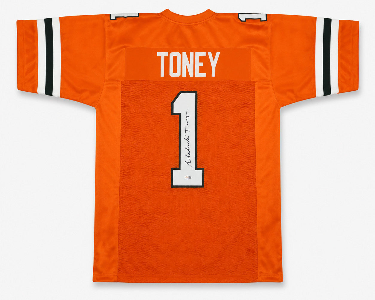 Miami Hurricanes Malachi Toney Autographed Orange Jersey JSA Witness Stock #262505