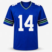 Seattle Seahawks Sam Darnold Autographed Blue Throwback Jersey Beckett BAS Witness Stock #262980