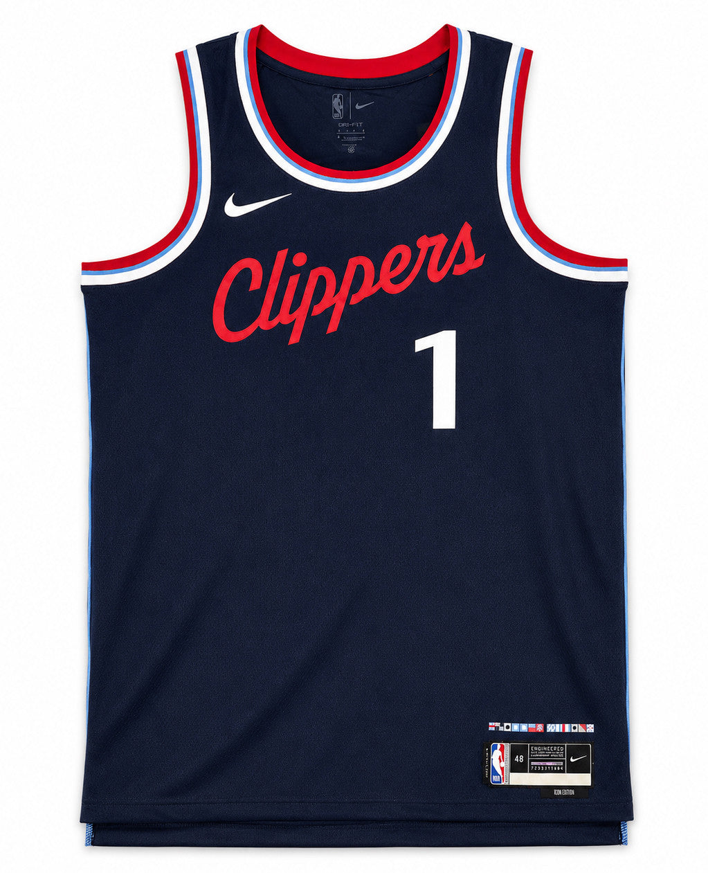 Los Angeles Clippers James Harden Autographed Blue Nike Swingman Icon Edition Jersey Size 52 Fanatics Holo Stock #262997