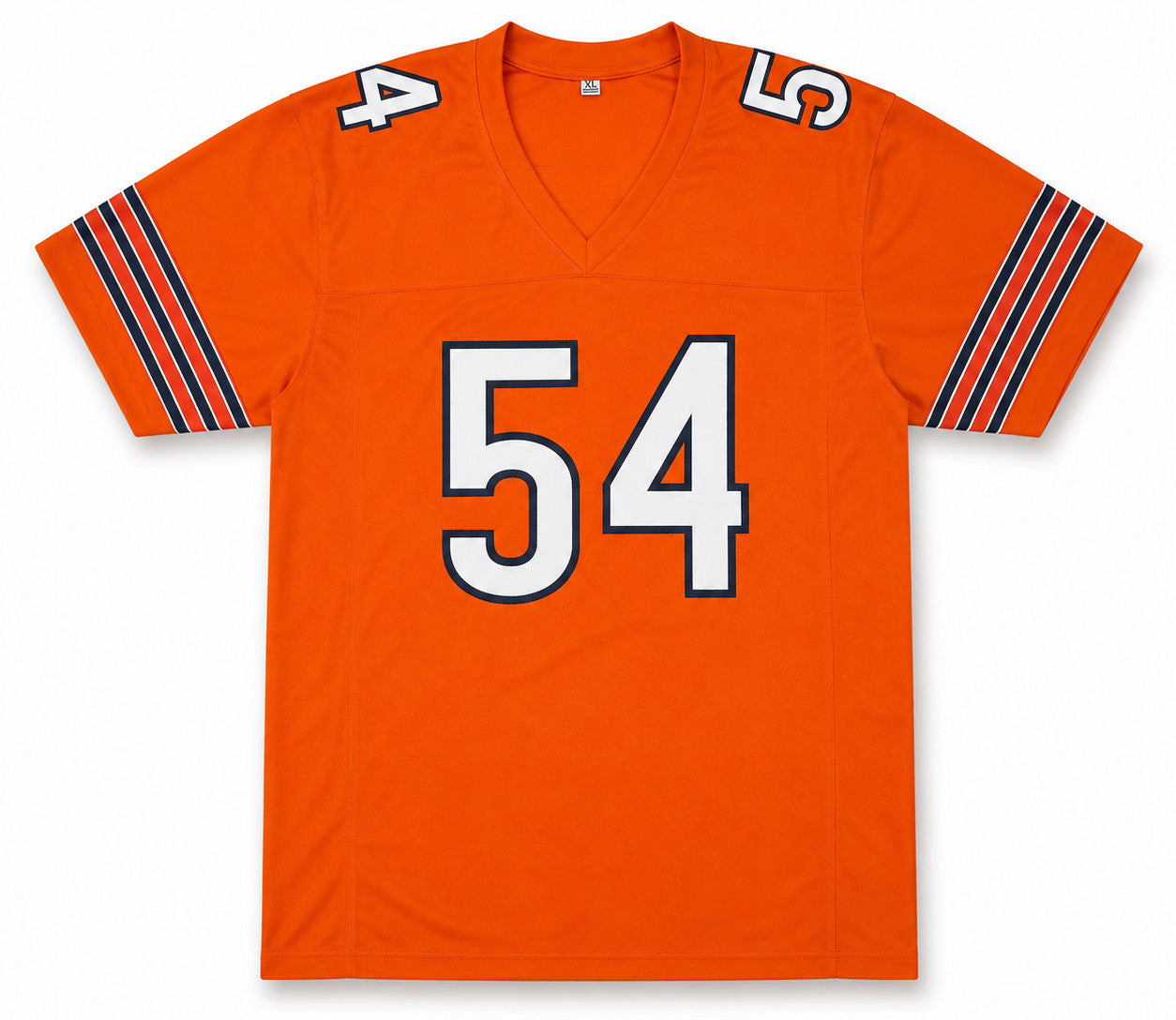 Chicago Bears Brian Urlacher Autographed Orange Jersey "HOF 18" Beckett BAS Witness Stock #263340