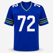 Seattle Seahawks Abraham Abe Lucas Autographed Blue Throwback Jersey MCS Holo Stock #263326