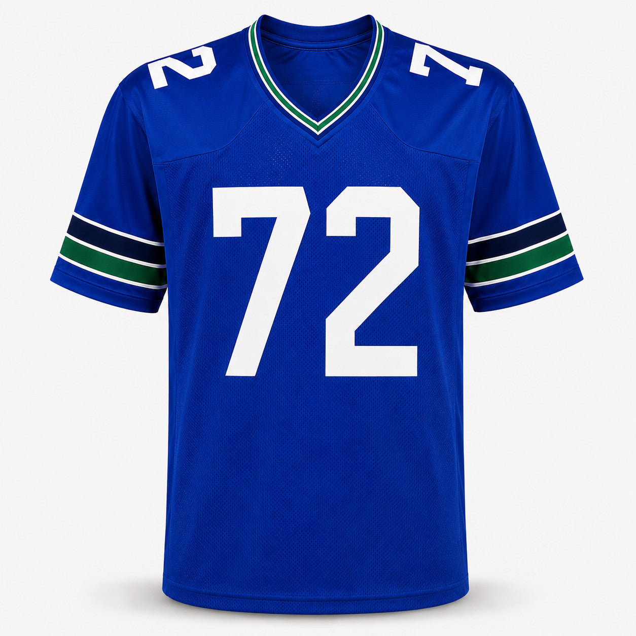 Seattle Seahawks Abraham Abe Lucas Autographed Blue Throwback Jersey MCS Holo Stock #263326