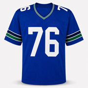 Seattle Seahawks Grey Zabel Autographed Blue Throwback Jersey MCS Holo Stock #263325