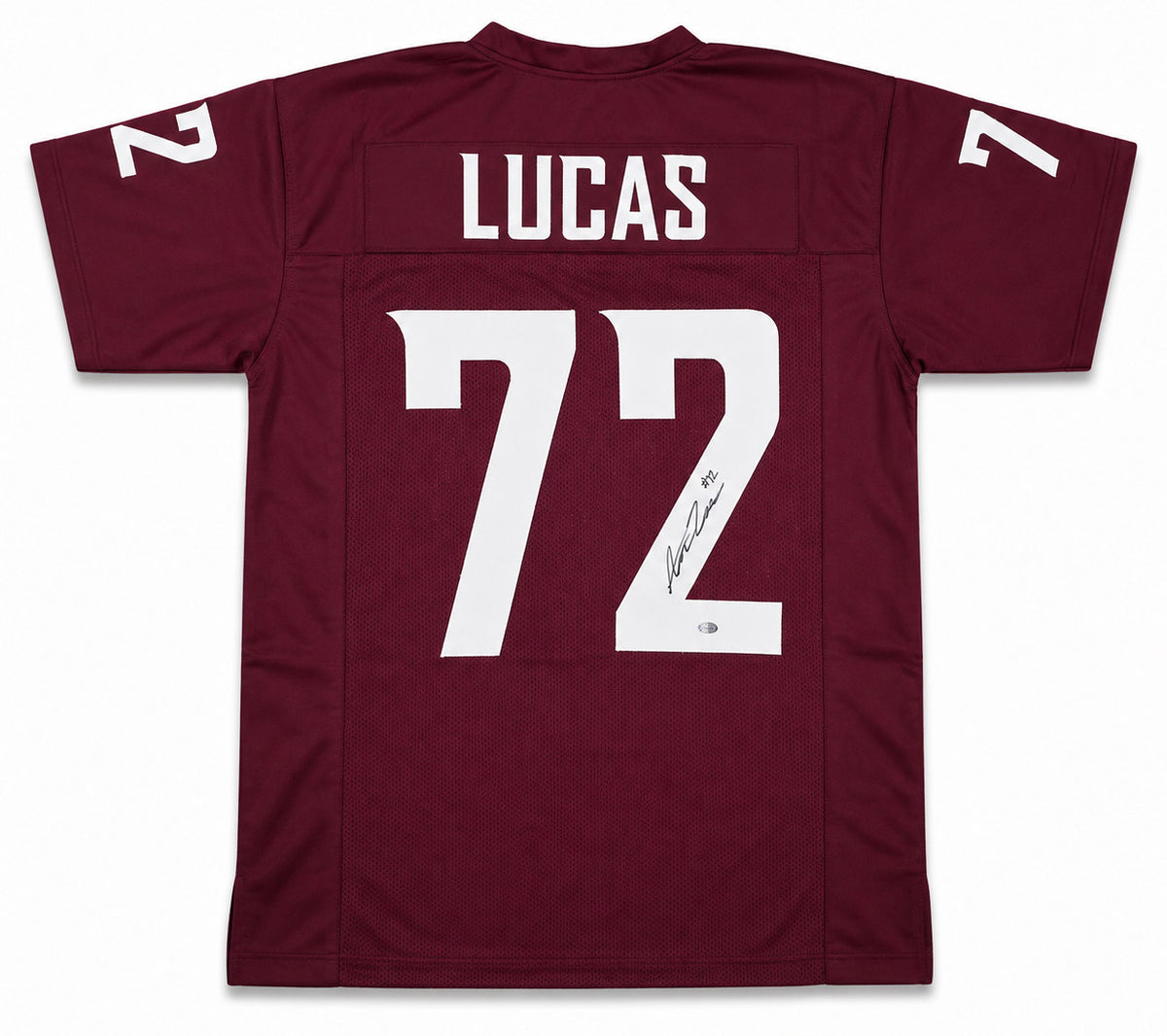 Washington State Cougars Abraham Abe Lucas Autographed Crimson Jersey MCS Holo Stock #263327