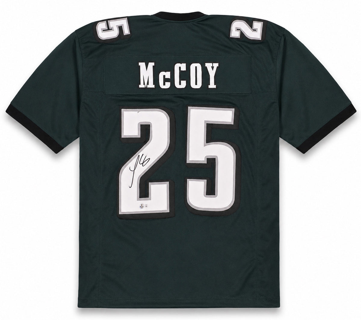 Philadelphia Eagles LeSean McCoy Autographed Green Jersey Beckett BAS Witness Stock #263338