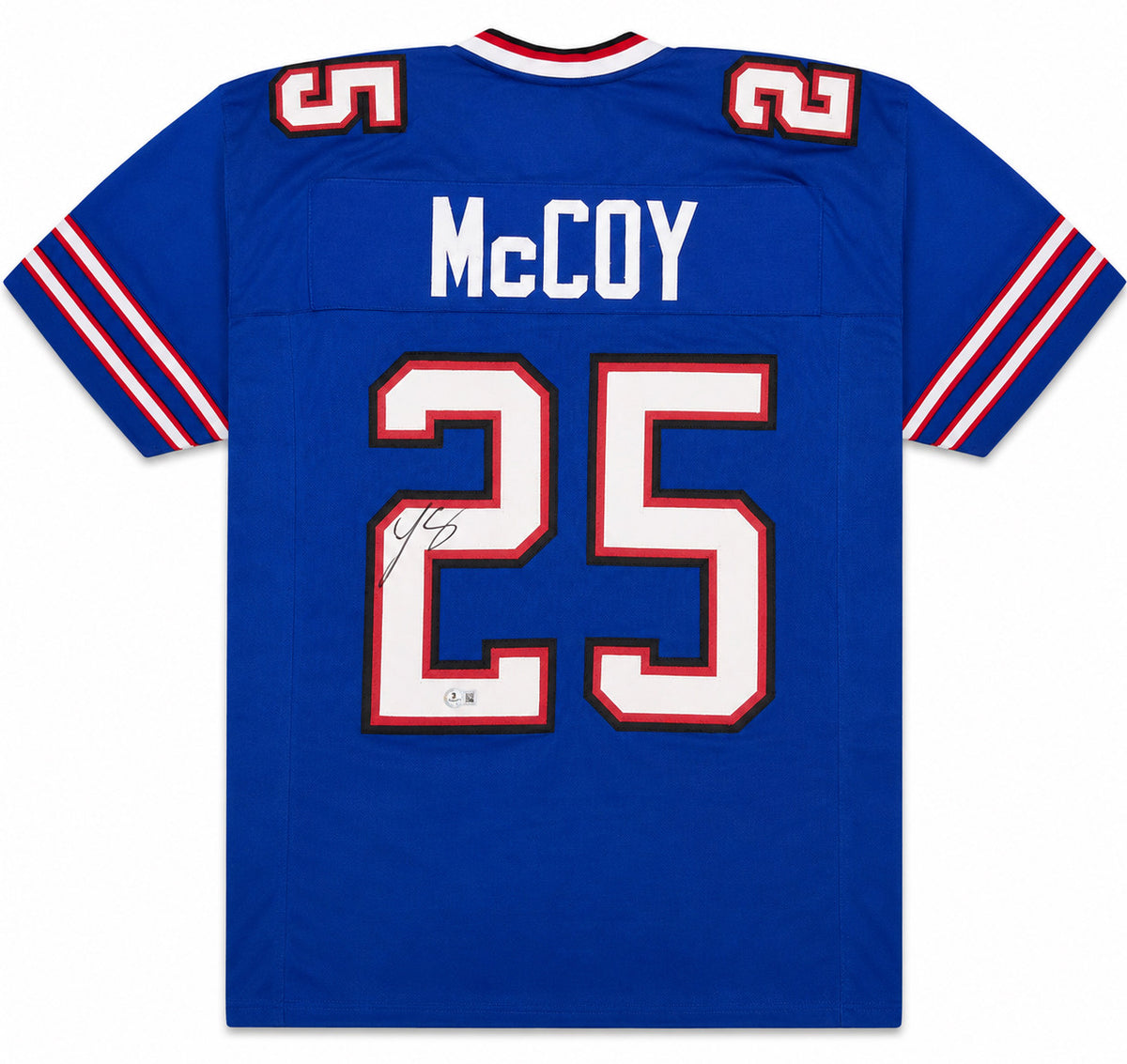 Buffalo Bills LeSean McCoy Autographed Blue Jersey Beckett BAS Witness Stock #263339