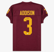 USC Trojans Jordan Addison Autographed Maroon Jersey Beckett BAS QR Stock #263335