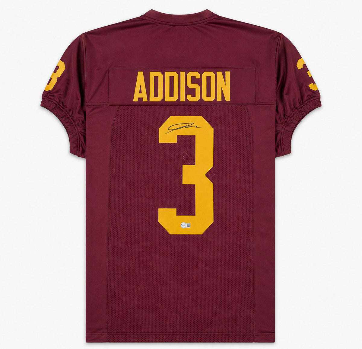 USC Trojans Jordan Addison Autographed Maroon Jersey Beckett BAS QR Stock #263335