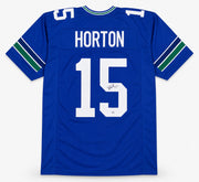Seattle Seahawks Tory Horton Autographed Blue Throwback Jersey MCS Holo Stock #263328