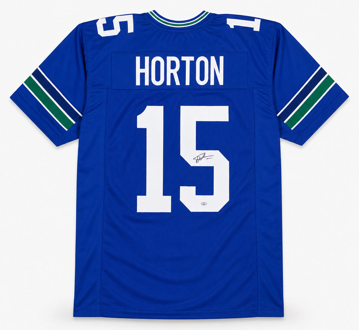 Seattle Seahawks Tory Horton Autographed Blue Throwback Jersey MCS Holo Stock #263328