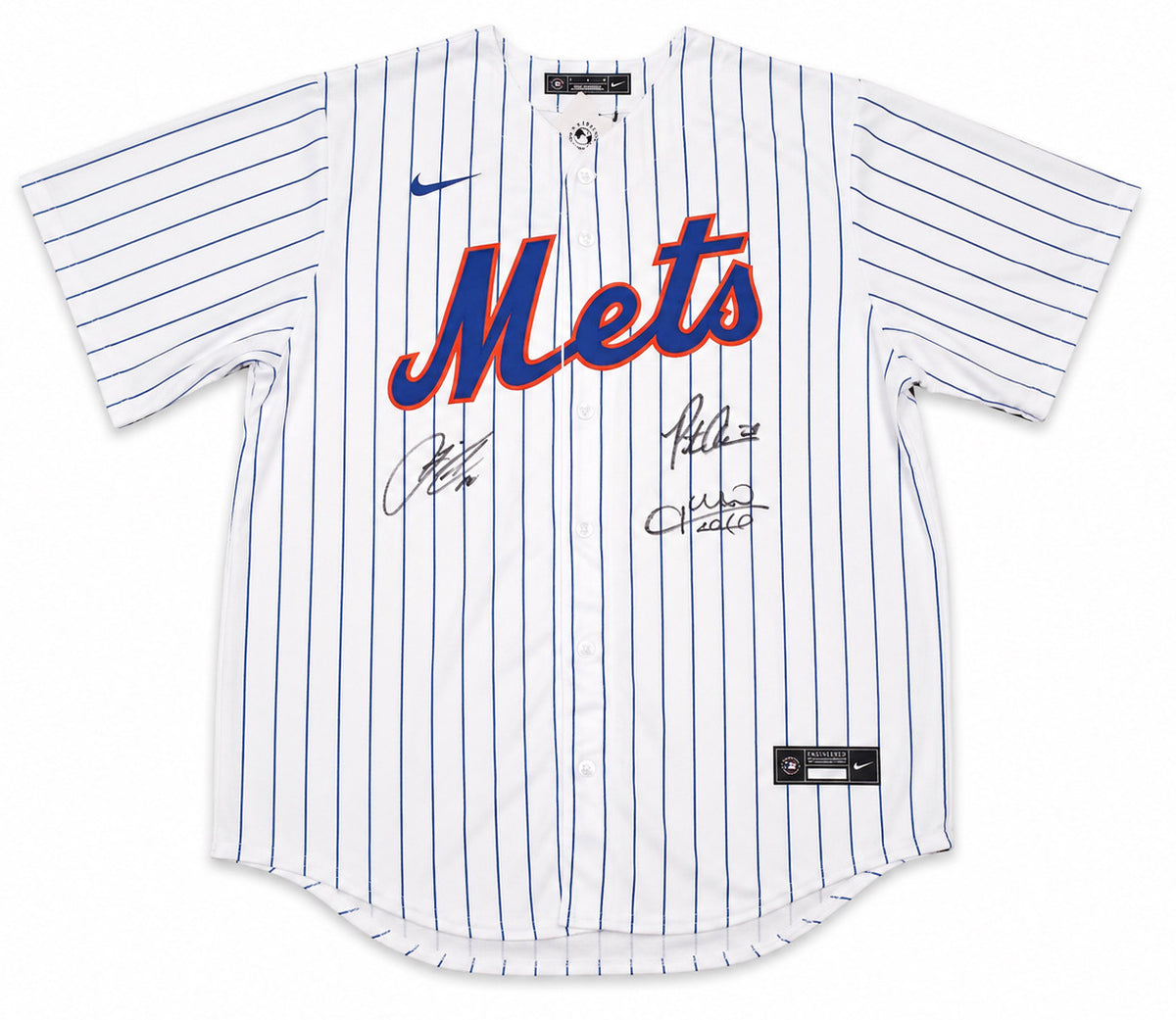 New York Mets Juan Soto, Francisco Lindor & Pete Alonso Autographed White Nike Jersey Size L Fanatics & MLB Holo Stock #263022
