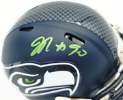Jarran Reed Autographed Seattle Seahawks Blue Speed Mini Helmet MCS Holo Stock #262432