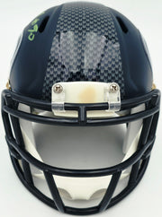 Jarran Reed Autographed Seattle Seahawks Blue Speed Mini Helmet MCS Holo Stock #262432
