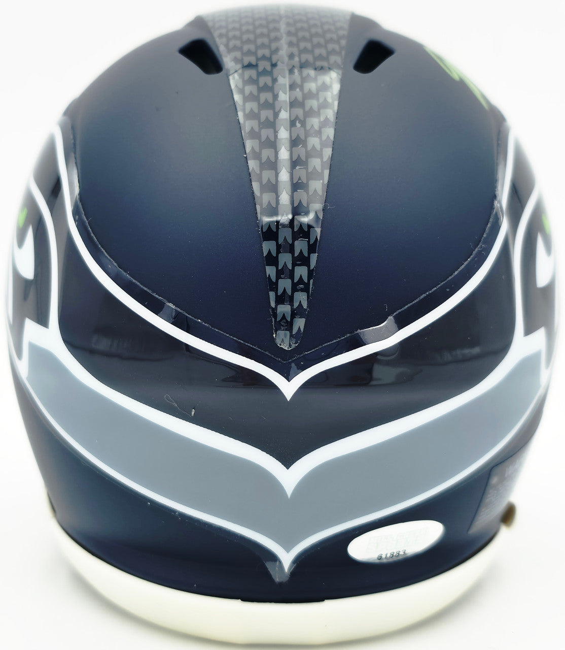 Jarran Reed Autographed Seattle Seahawks Blue Speed Mini Helmet MCS Holo Stock #262432