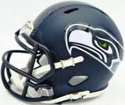 Jarran Reed Autographed Seattle Seahawks Blue Speed Mini Helmet MCS Holo Stock #262432