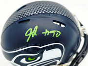 Jarran Reed Autographed Seattle Seahawks Blue Super Bowl LX Champions Logo Speed Mini Helmet MCS Holo Stock #262433