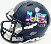 Jarran Reed Autographed Seattle Seahawks Blue Super Bowl LX Champions Logo Speed Mini Helmet MCS Holo Stock #262433
