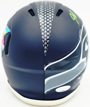 Jarran Reed Autographed Seattle Seahawks Blue Super Bowl LX Champions Logo Speed Mini Helmet MCS Holo Stock #262433