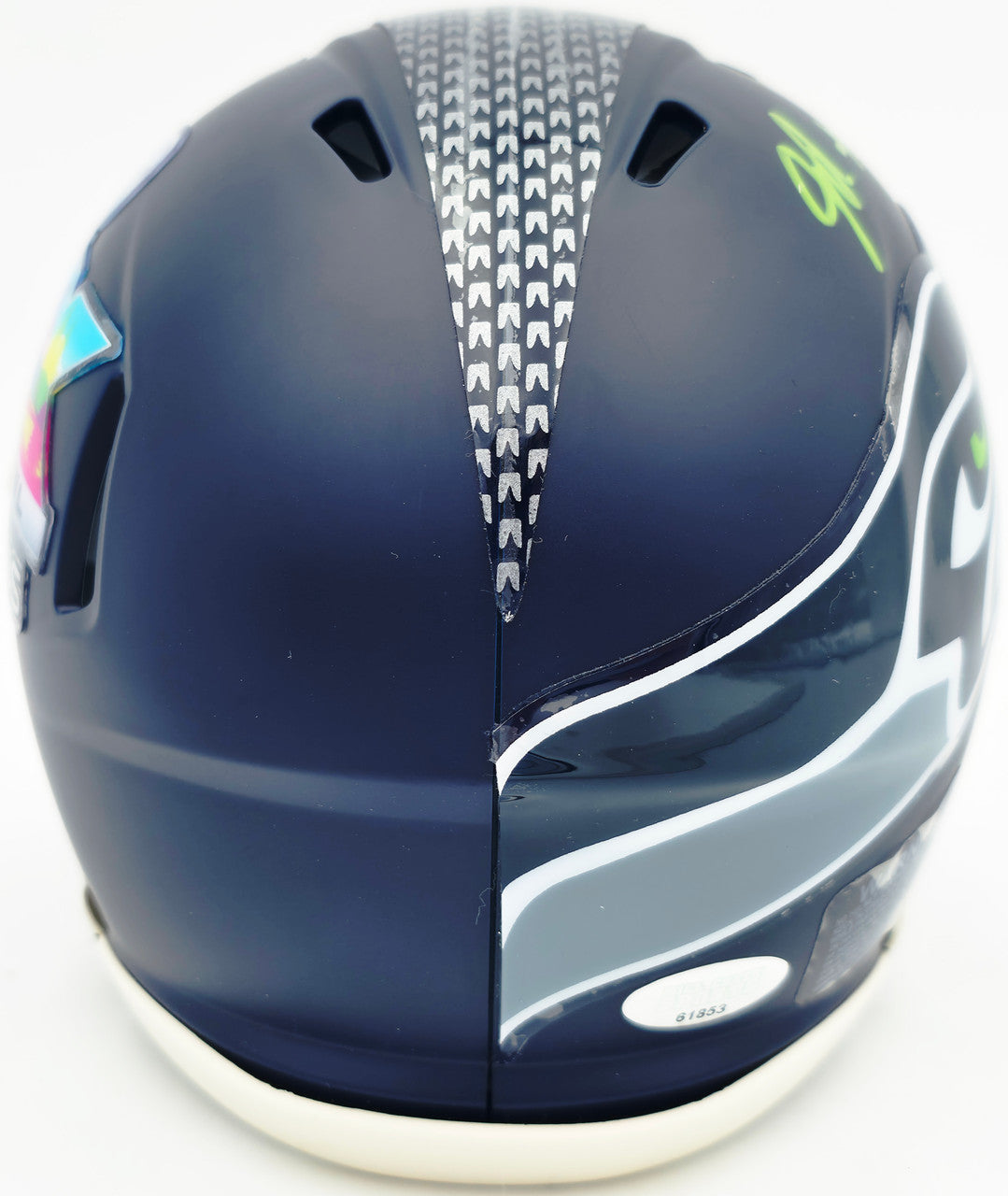 Jarran Reed Autographed Seattle Seahawks Blue Super Bowl LX Champions Logo Speed Mini Helmet MCS Holo Stock #262433