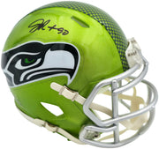 Jarran Reed Autographed Seattle Seahawks Flash Green Speed Mini Helmet MCS Holo Stock #262434