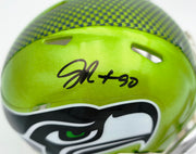 Jarran Reed Autographed Seattle Seahawks Flash Green Speed Mini Helmet MCS Holo Stock #262434
