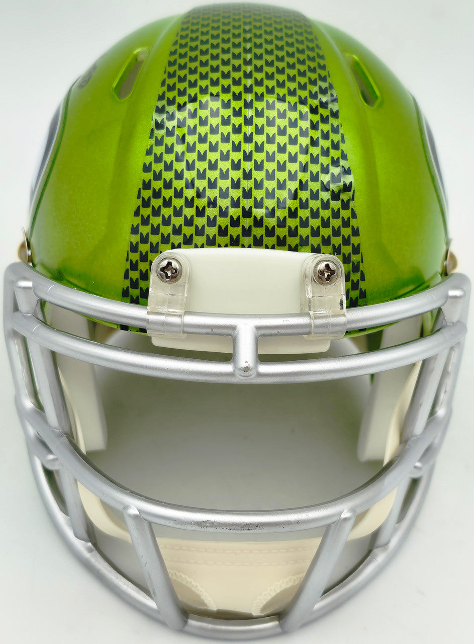 Jarran Reed Autographed Seattle Seahawks Flash Green Speed Mini Helmet MCS Holo Stock #262434