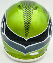 Jarran Reed Autographed Seattle Seahawks Flash Green Speed Mini Helmet MCS Holo Stock #262434